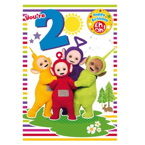 2nd Birthday Teletubbies Card with Badge £2.10